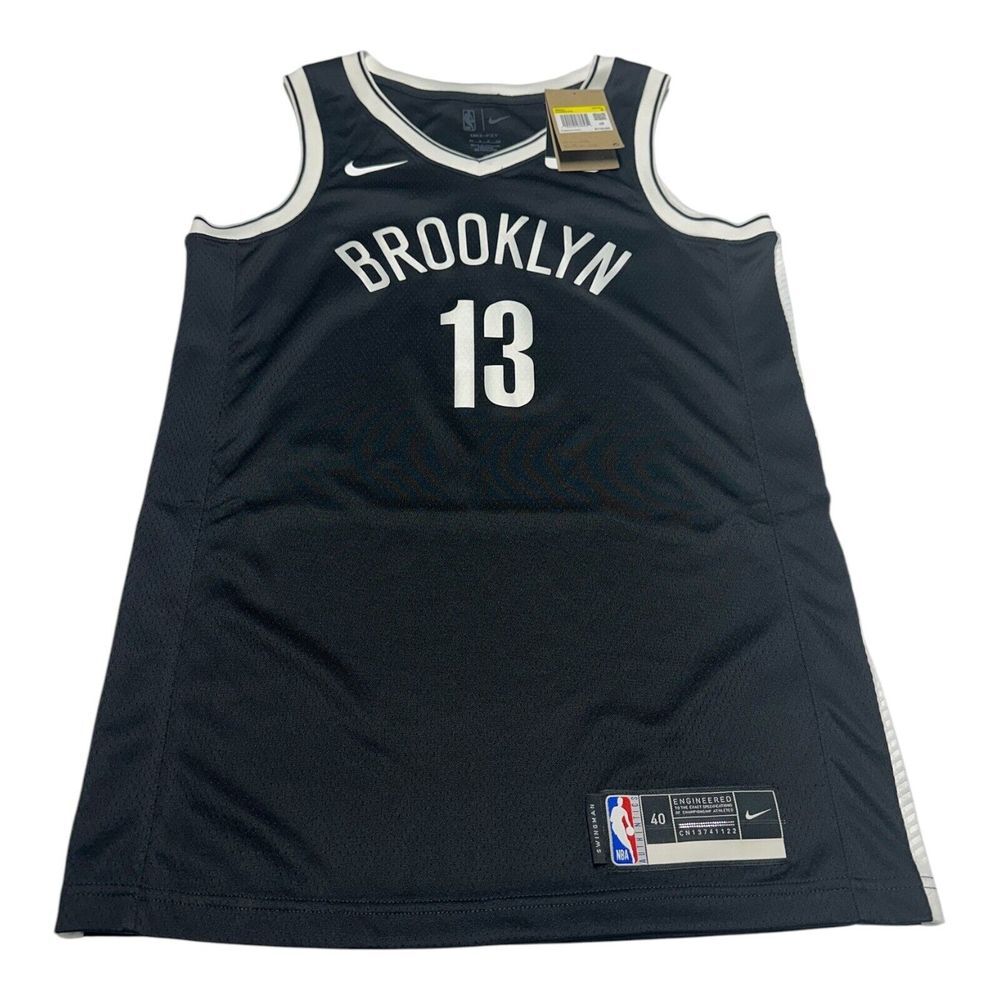 Nike Brooklyn Nets James Harden Swingman Jersey Men's Size 40 S Black CW3658-010